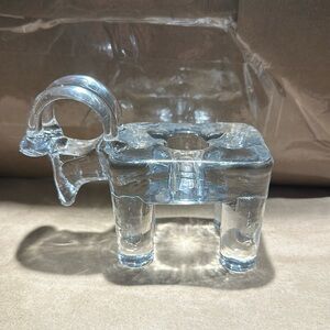 Kosta Boda Art Glass Ram. Bertil Vallien Zoo Series Sweden. Taper Candle Holder.